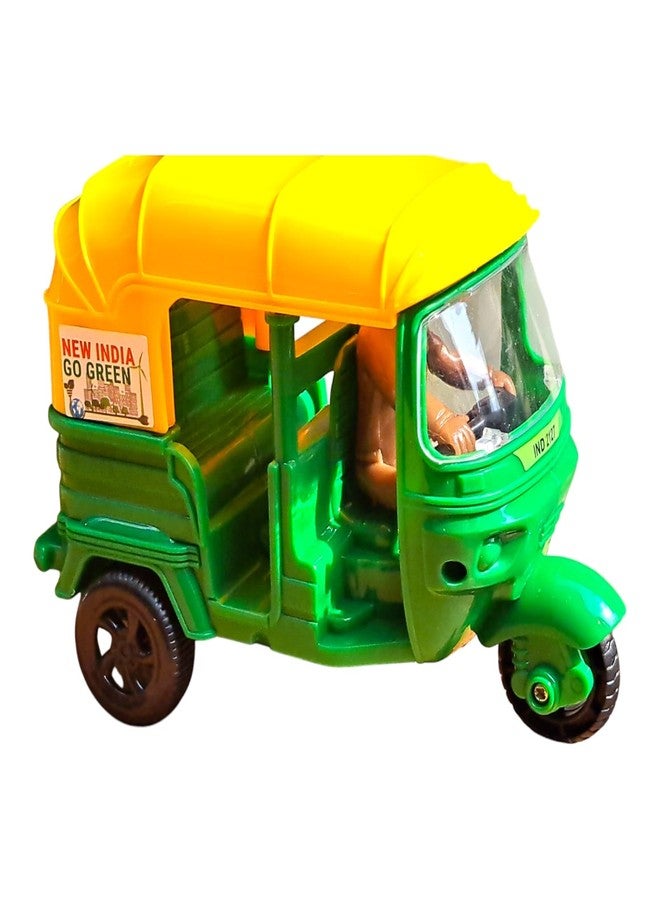 JNiL Friction Powered Auto Rickshaw Toys for Kids (Yellow and Green) - Image 3
